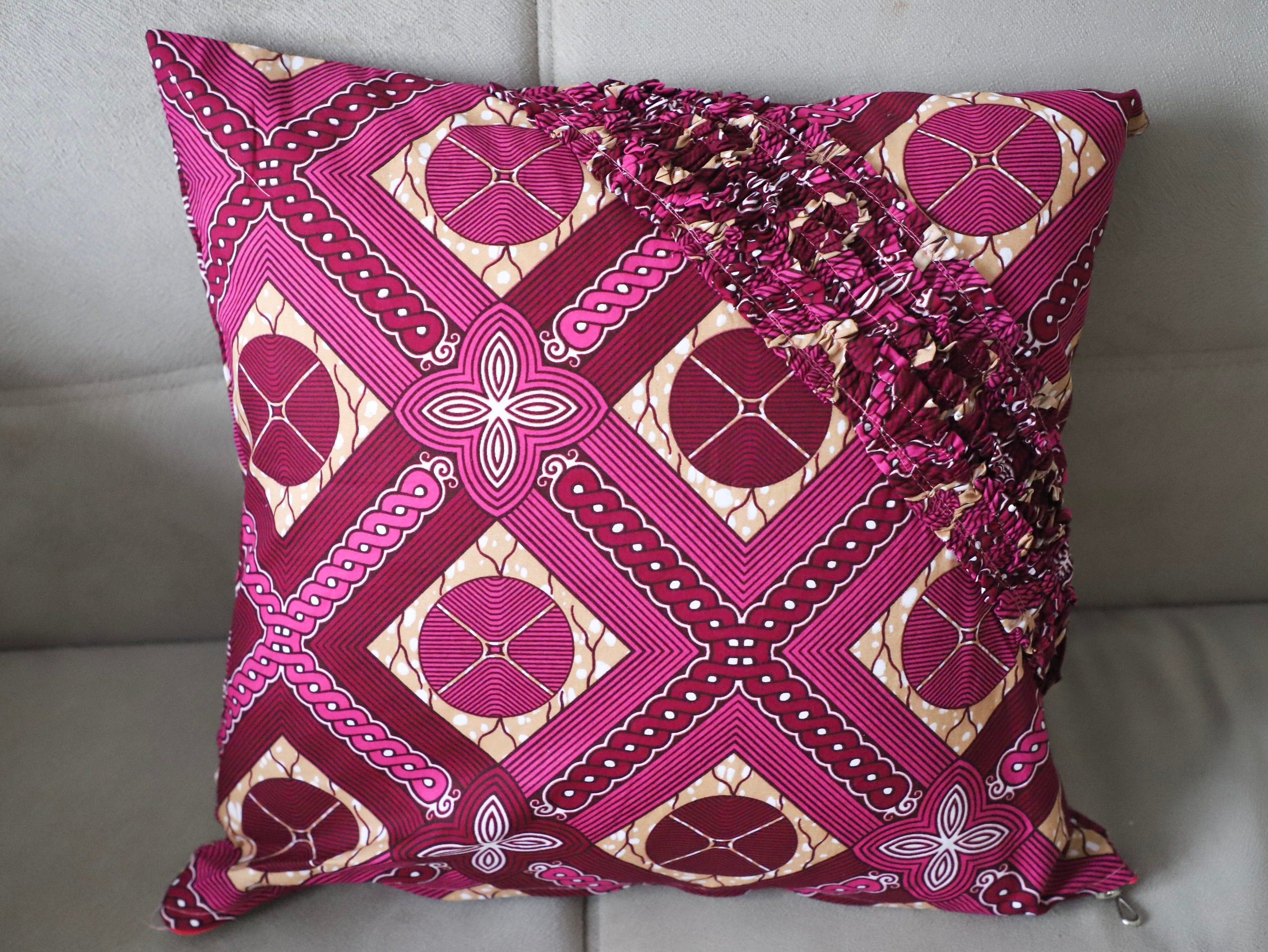 Coussin en Wax | Déhoussable 4545 cm