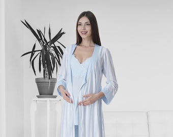 Pyjama et robe de travail et d'accouchement, pyjama de maternité de différentes couleurs, ensemble de robe et pyjama de maternité, tenue d'hôpital, sac d'hôpital