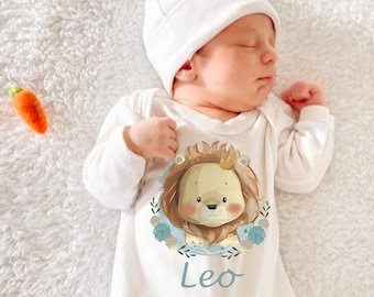 Baby Coming Home Outfit - Lion Babygrow Baby Grow Vest Sleepsuit Blanket- Baby Girl or Boy Gift - New Baby Gift