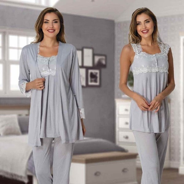 Labor And Delivery Pj and Robe, Maternity Pajamas, Maternity Robe And Pj Set, Hospital Outfit, Hospital Bag,