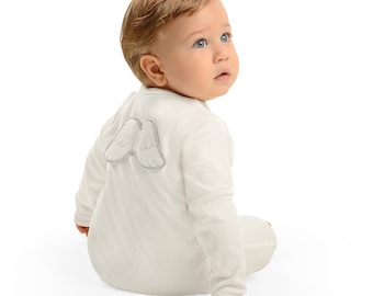 Angel Wing Baby Outfit -  Sleepsuit Vest Bodysuit - New Baby Gift -  Coming Home Hospital Gift