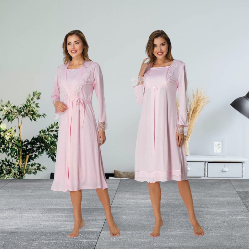 Delivery Robe Elegant Labor and Delivery Gown and Robe, Maternity Hospital Gown ...