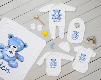 Costume personalizzato per il neonato che torna a casa - Vestito per Teddy Coming Home - Vestito per neonato - Nuovo regalo per bambini