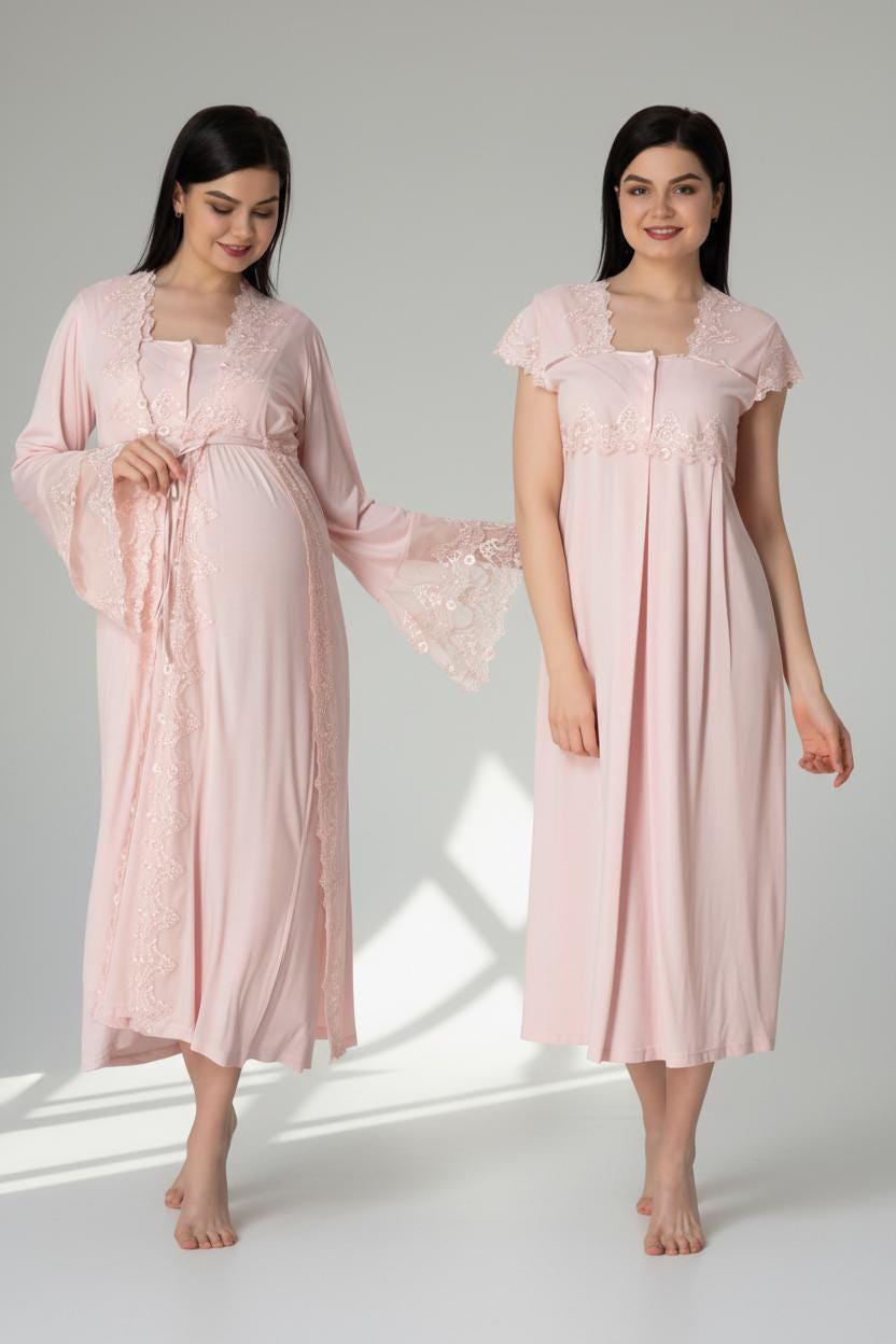 Maxi Split Jurk Ruffle Dust Roze