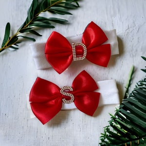 Monogram Baby Bow, Baby Headband, Baby Girl Gift, Personalised Baby Girl Gift