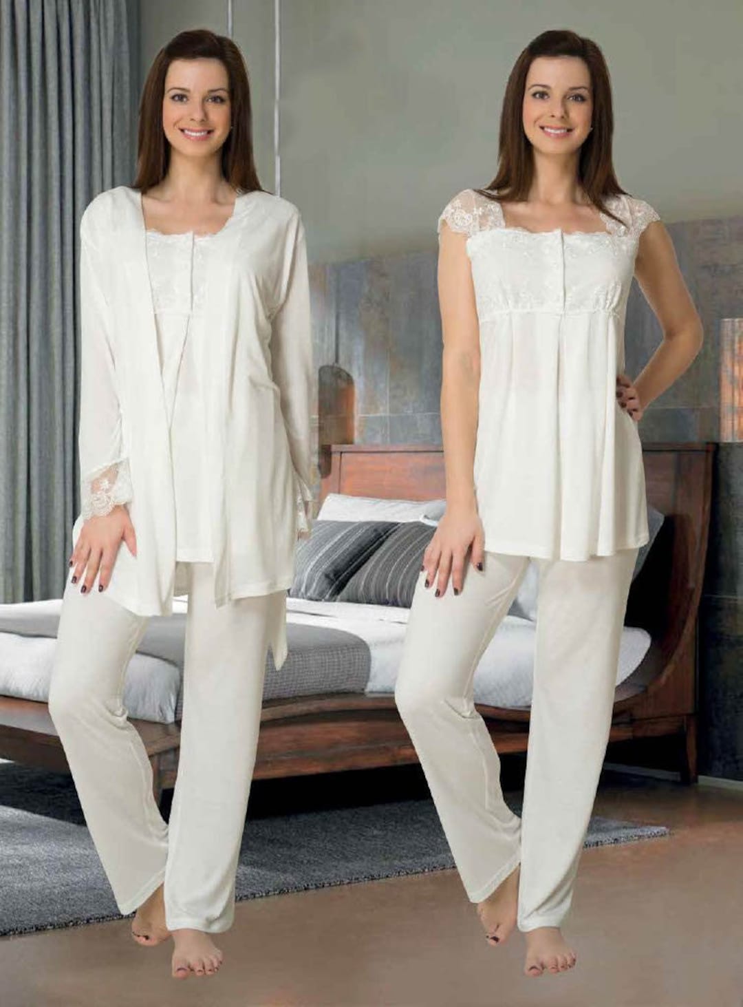 Labor and Delivery Pj and Robe, Maternity Pajamas, Maternity Robe and