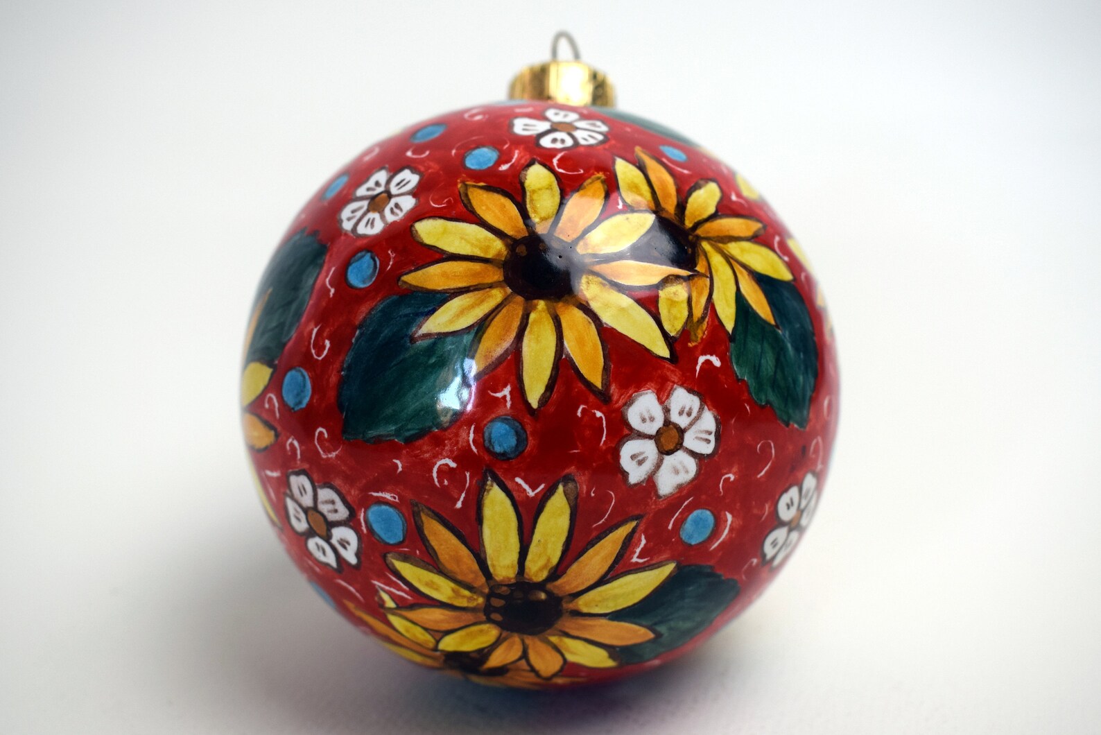 Handpainted Italian Ceramic Christmas Ornament Etsy