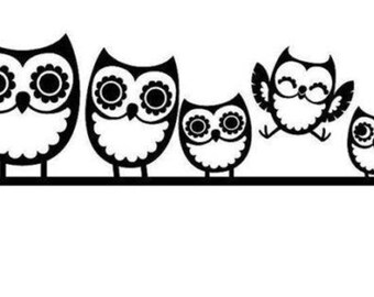 Owl vinyl decal for cars, laptops, cups and more