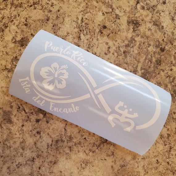 Puerto Rico Isla del Encanto Infinity Vinyl Decal | Coqui Taino | Amapola