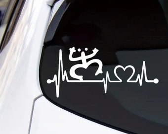 Puerto Rico | Coqui Taino Frog | Heartbeat Decal sticker | Boricua