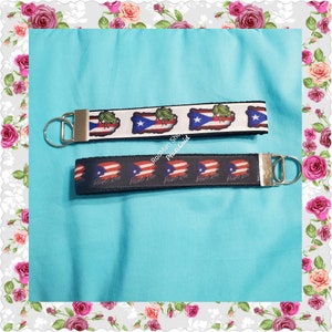 Key Fob - Wristlet - Key Chain - Keychain Strap - Key lanyard - Key ring. Puerto Rico/ USA / Butterflies and more.