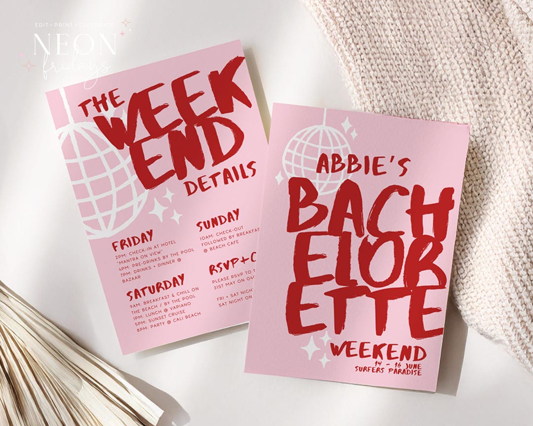 Bold Bachelorette Party Invitation, Bachelorette Weekend Party Invite ...