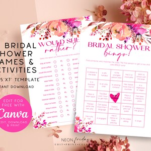 Bridal Shower Games Printable - Etsy