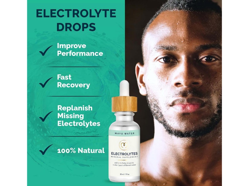 Rich Concentrate Electrolyte Water Hydration Drops Supplement, Natural Mineral, Enrich Your Water During & Post-Workout image 5