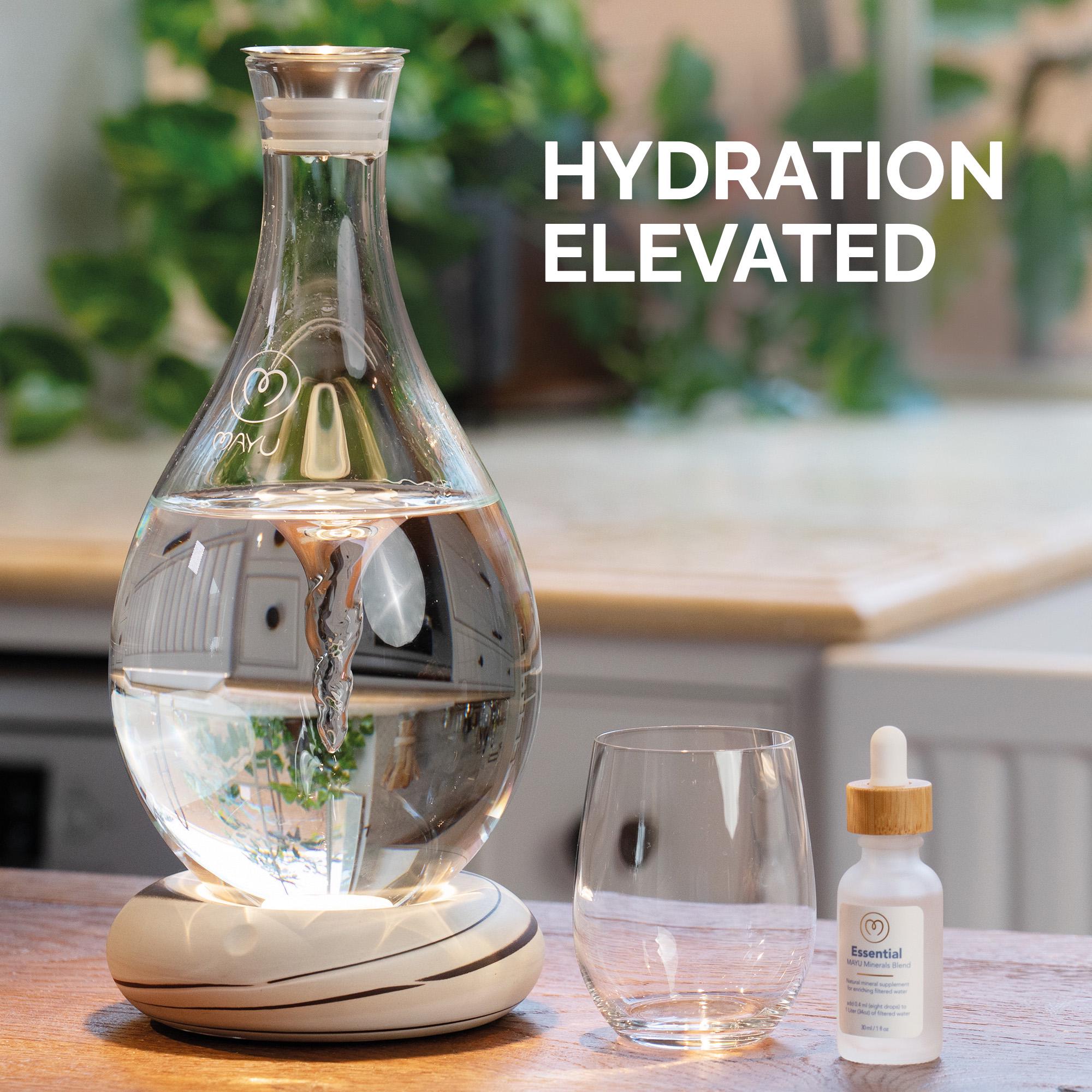 MAYU Swirl Water Aerator, Structured Water Pitcher With Innovative