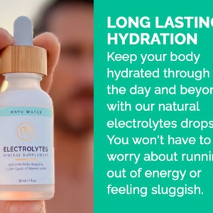 Rich Concentrate Electrolyte Water Hydration Drops Supplement, Natural Mineral, Enrich Your Water During & Post-Workout image 3