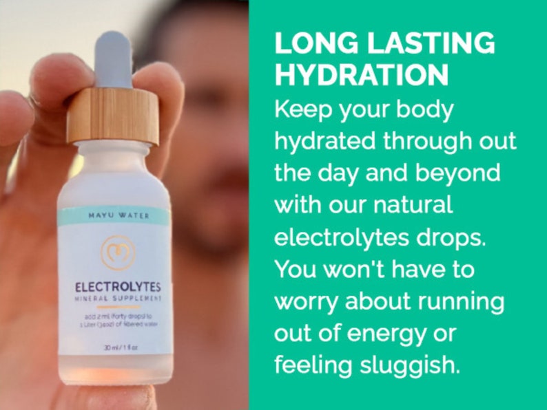 Rich Concentrate Electrolyte Water Hydration Drops Supplement, Natural Mineral, Enrich Your Water During & Post-Workout image 3