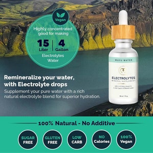 Rich Concentrate Electrolyte Water Hydration Drops Supplement, Natural Mineral, Enrich Your Water During & Post-Workout image 7