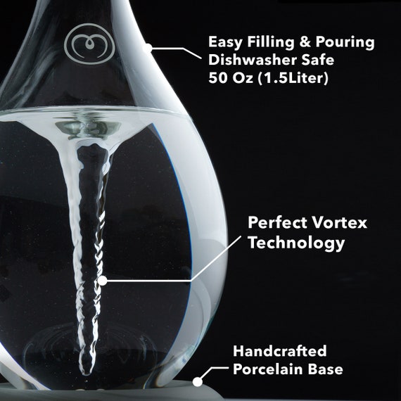 MAYU Swirl Water Aerator, Structured Water Pitcher With Innovative