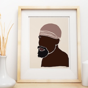 Black King Art, Black Man in Durag Art, Black Culture Art, Black Man Art, Digital Download