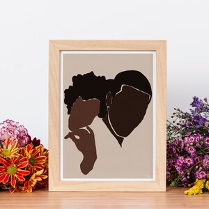 Black Love Poster 11 x 14-24 X 36, African American Couple Art, Black Woman Art, Black Man Art image 2