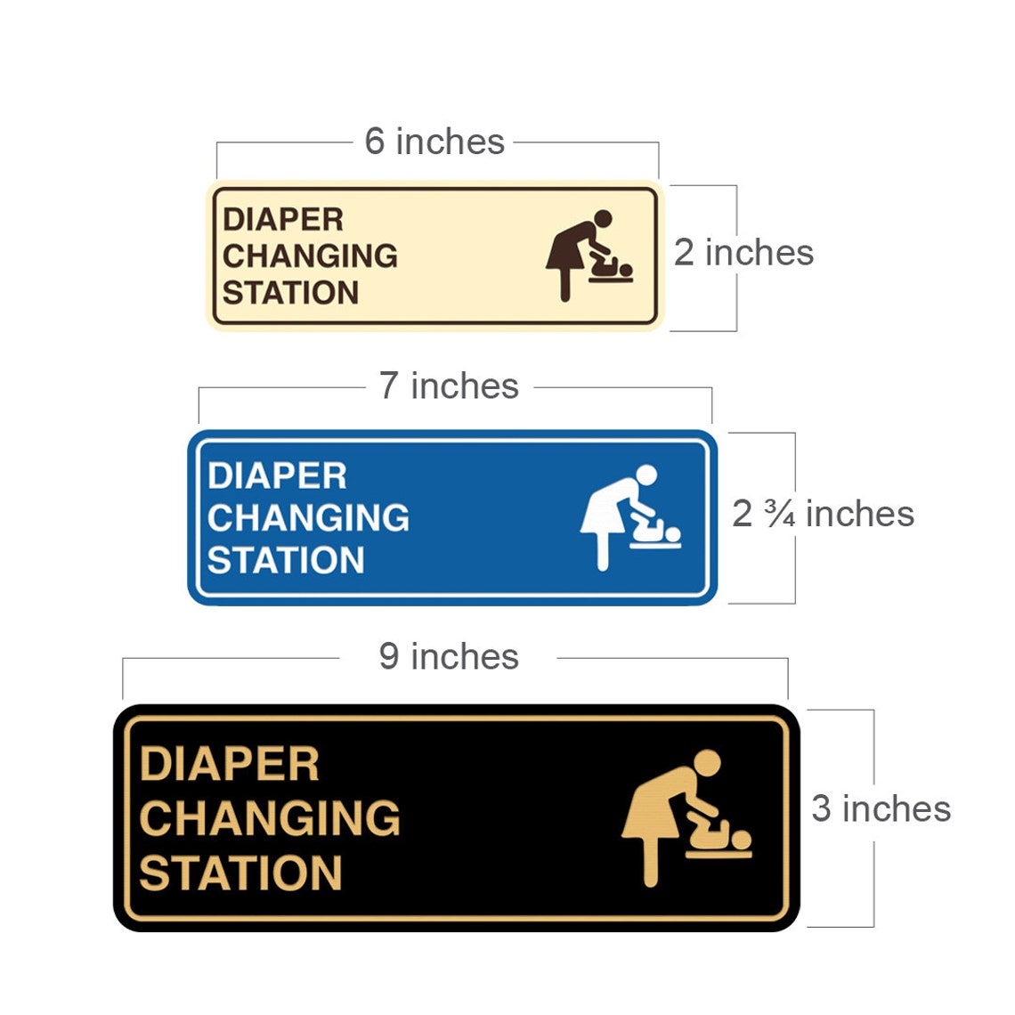 Standard Diapers Changing Station Sign | Etsy