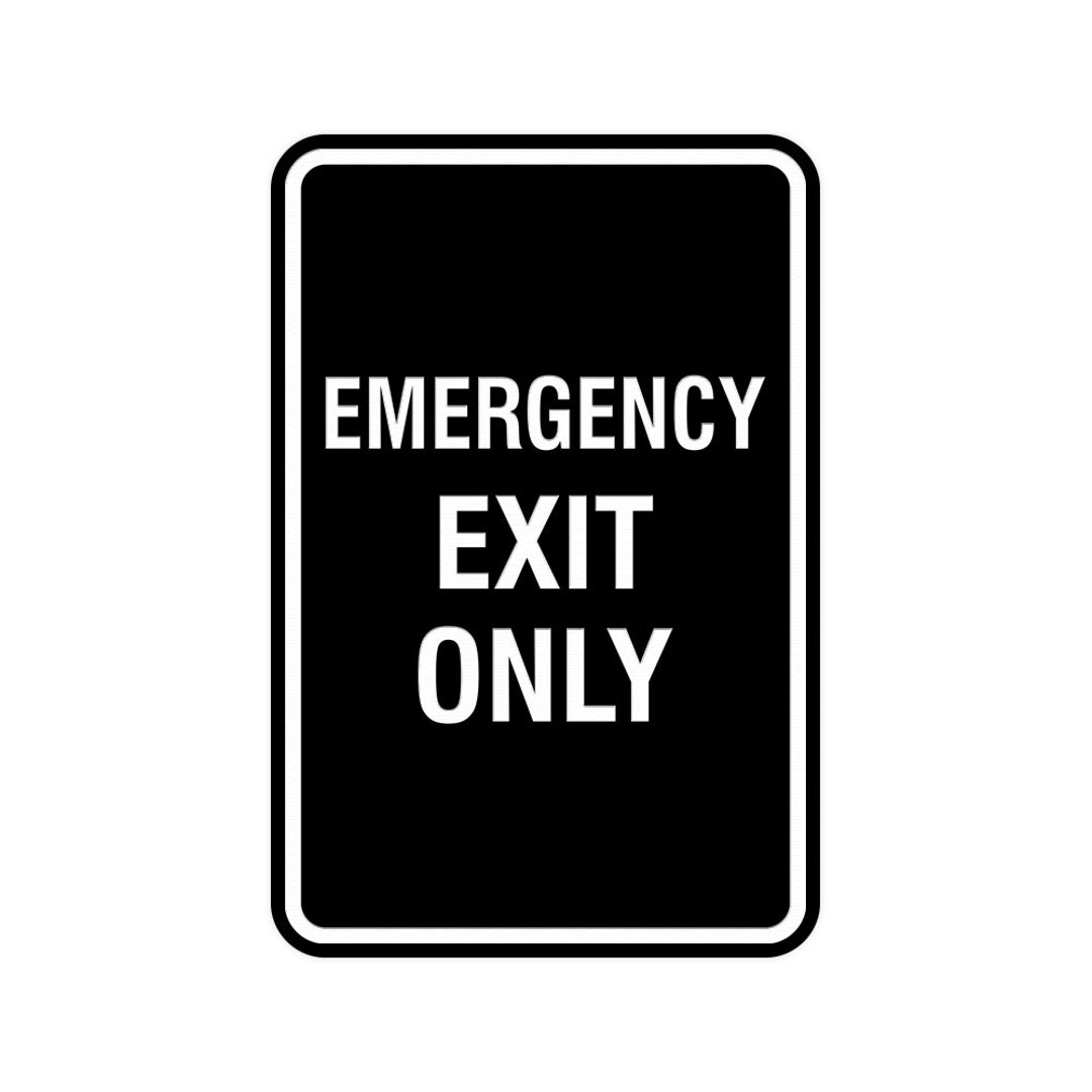 Portrait Round Emergency Exit Only Sign Etsy