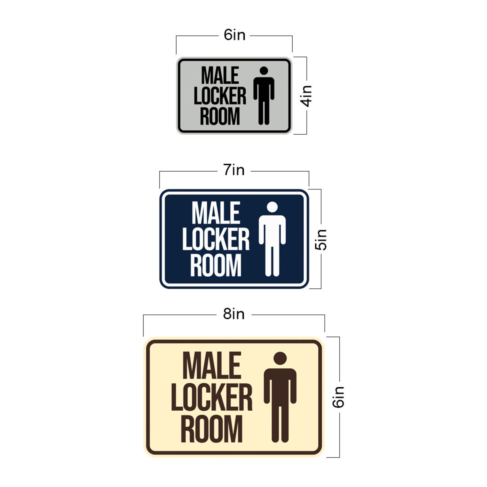 Classic Framed Male Locker Room Wall or Door Sign - Etsy