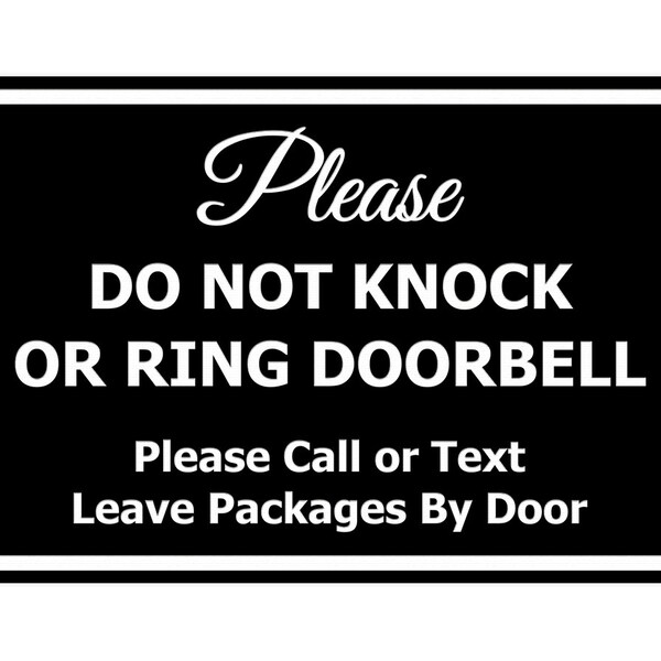 Do Not Ring Doorbell - Etsy