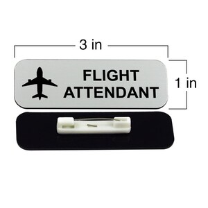 Flight Attendant 1 X 3 Name Tag/badge, 3 Pack - Etsy