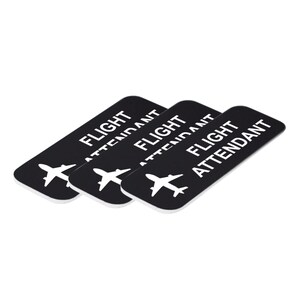 Flight Attendant 1 X 3 Name Tag/badge, 3 Pack - Etsy