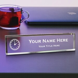 Clock Face, Personalized Acrylic Desk Sign 2 X 10 - Etsy