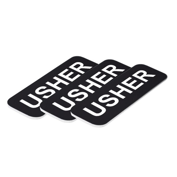 Usher Name Tag - Pack of 3