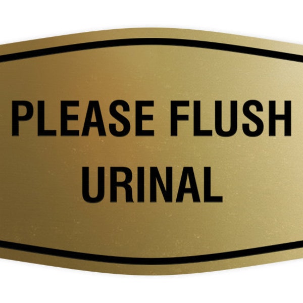 Fancy Please Flush Urinal Wall or Door Sign