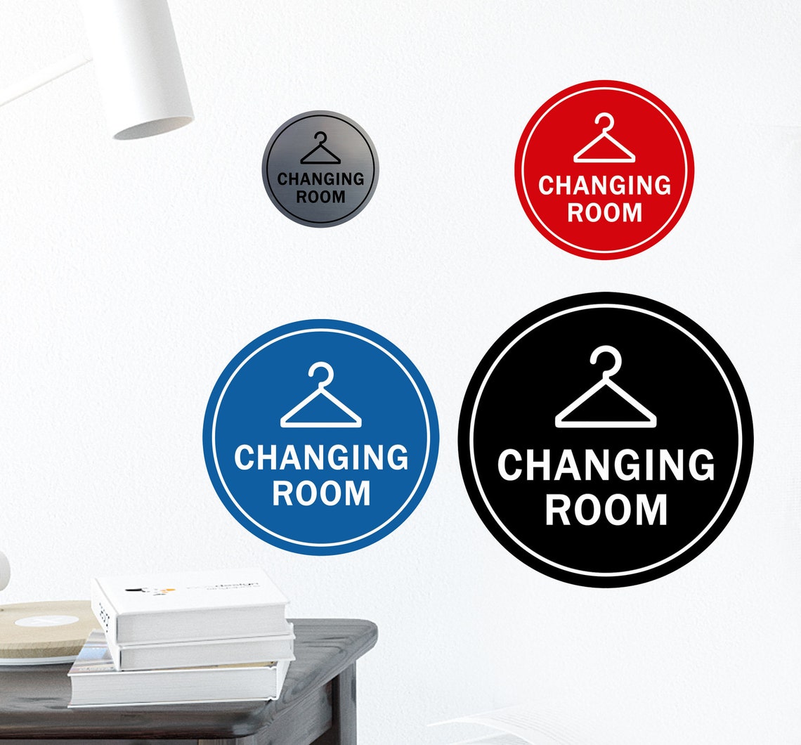 Signs Bylita Circle Changing Room Sign Etsy