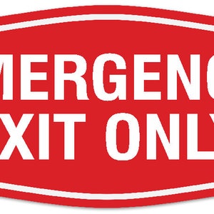 Fancy Emergency Exit Only Sign Laser-engraved Lettering Durable ABS ...