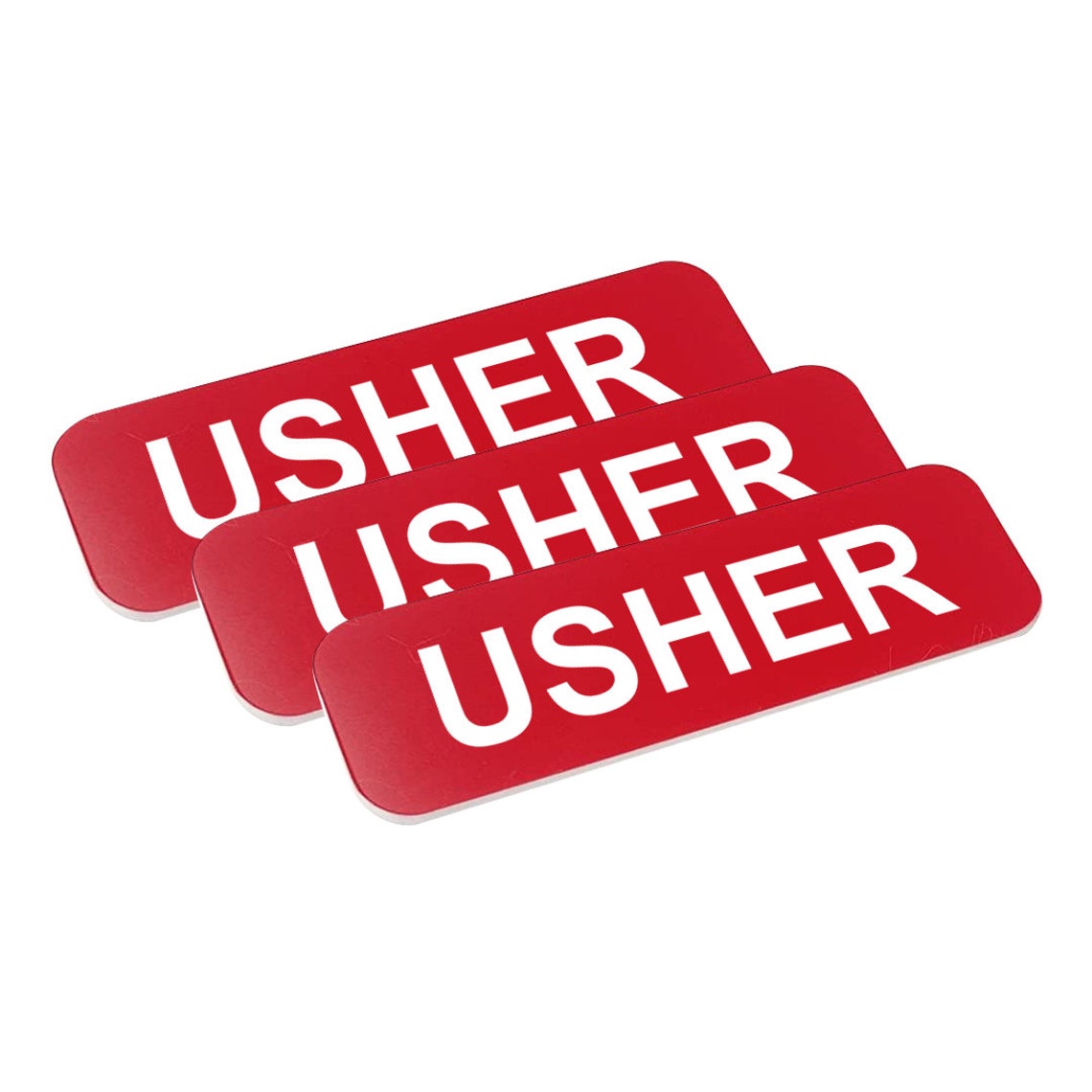 Usher Name Tag Pack of 3 Etsy