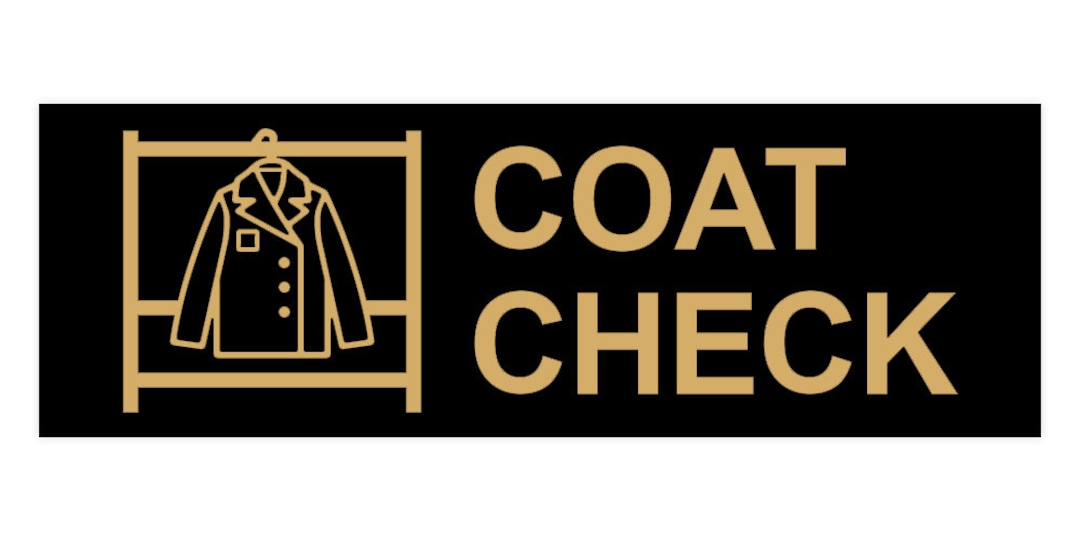 Basic Coat Check Wall or Door Sign - Etsy