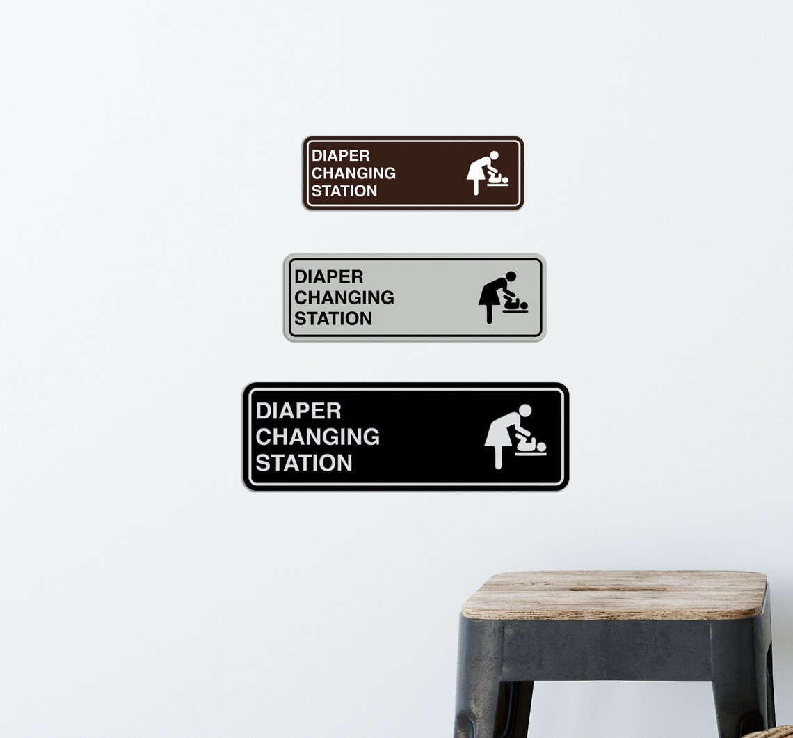 Standard Diapers Changing Station Sign Etsy