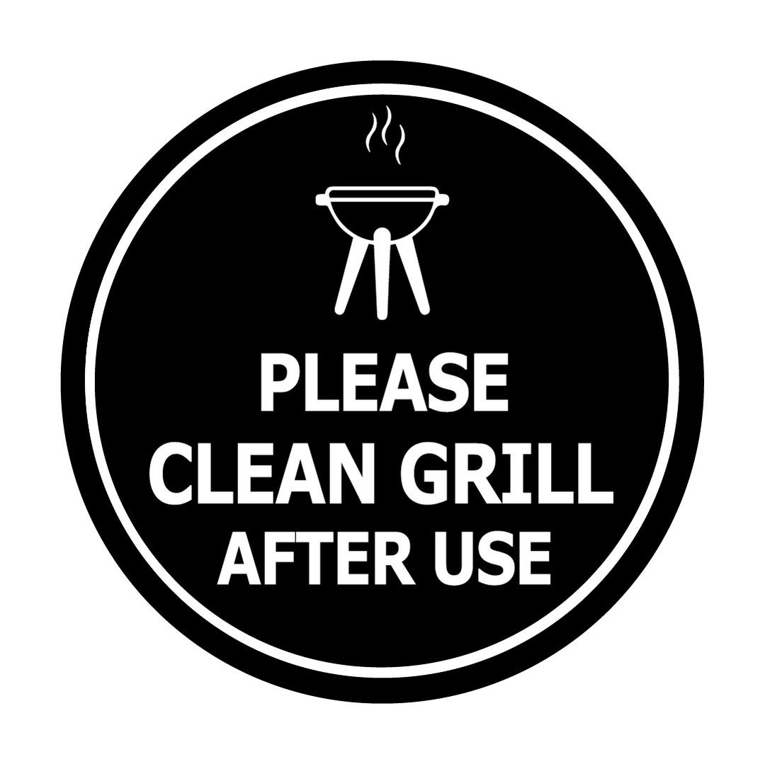 Circle Please Clean Grill After Use Wall or Door Sign Etsy