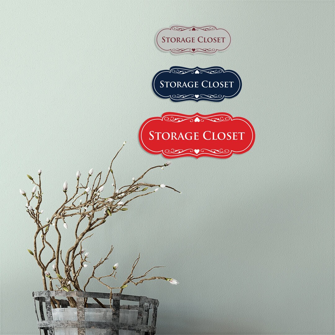 Signs ByLITA Designer Storage Closet Sign Etsy