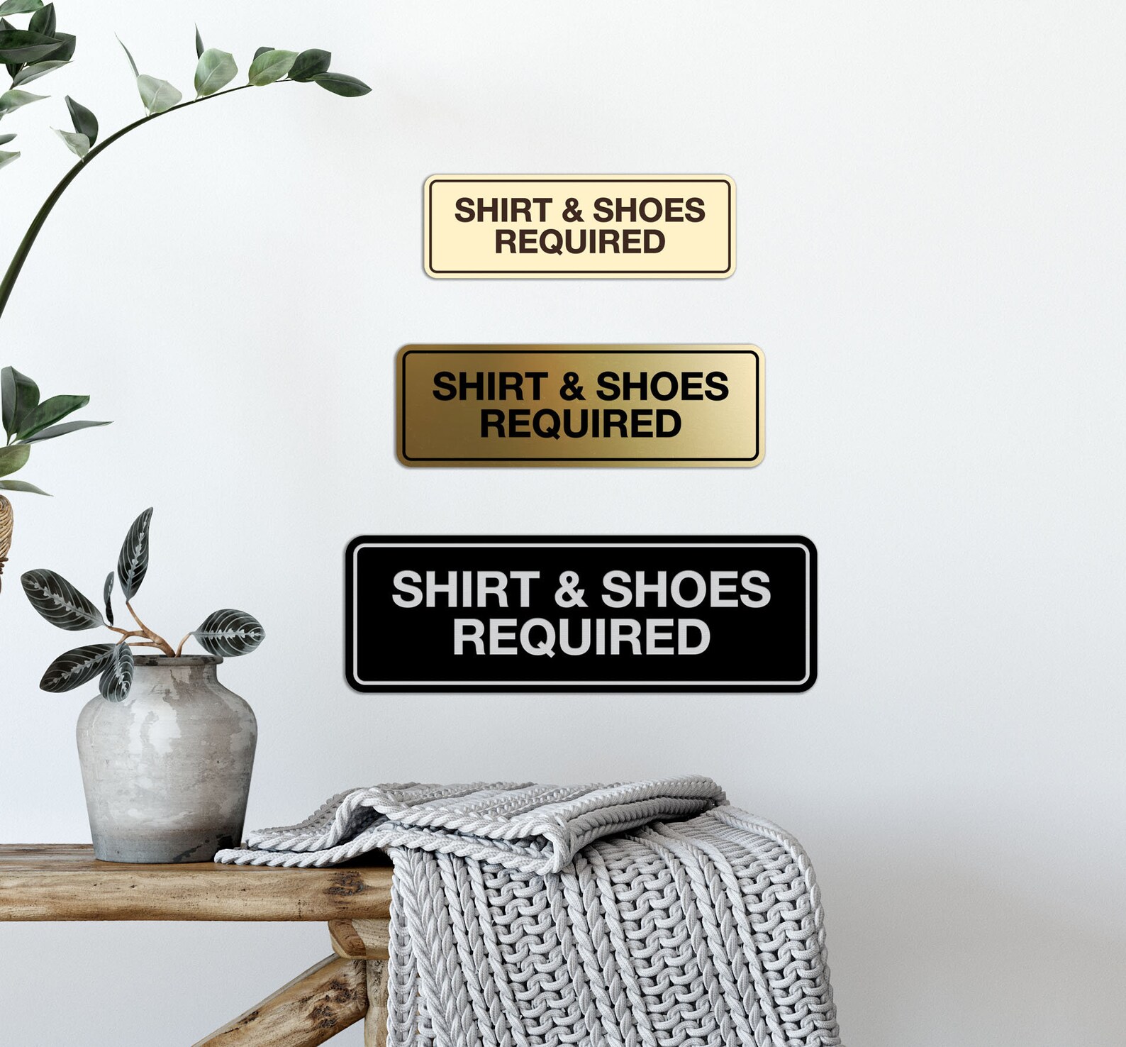 Signs ByLITA Standard Shirt & Shoes Required Sign | Etsy