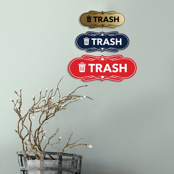 Signs ByLITA Designer Trash Wall or Door Sign