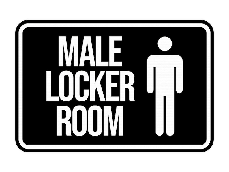 Classic Framed Male Locker Room Wall or Door Sign - Etsy