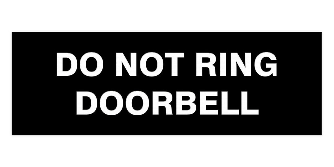 Basic Do Not Ring Doorbell Sign Etsy