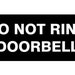Basic Do Not Ring Doorbell Sign - Etsy