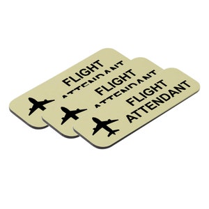 Flight Attendant 1 X 3 Name Tag/badge, 3 Pack - Etsy