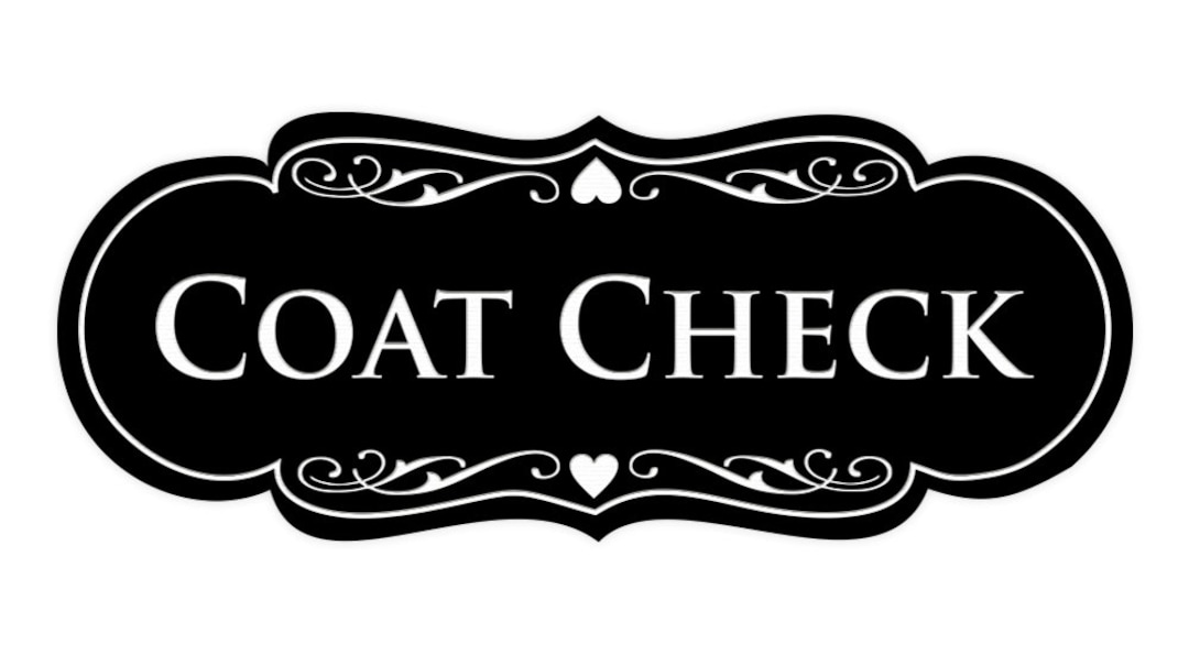 Signs Bylita Designer Coat Check Sign - Etsy