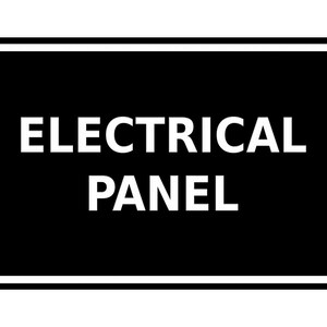 Classic Framed Electrical Panel Sign