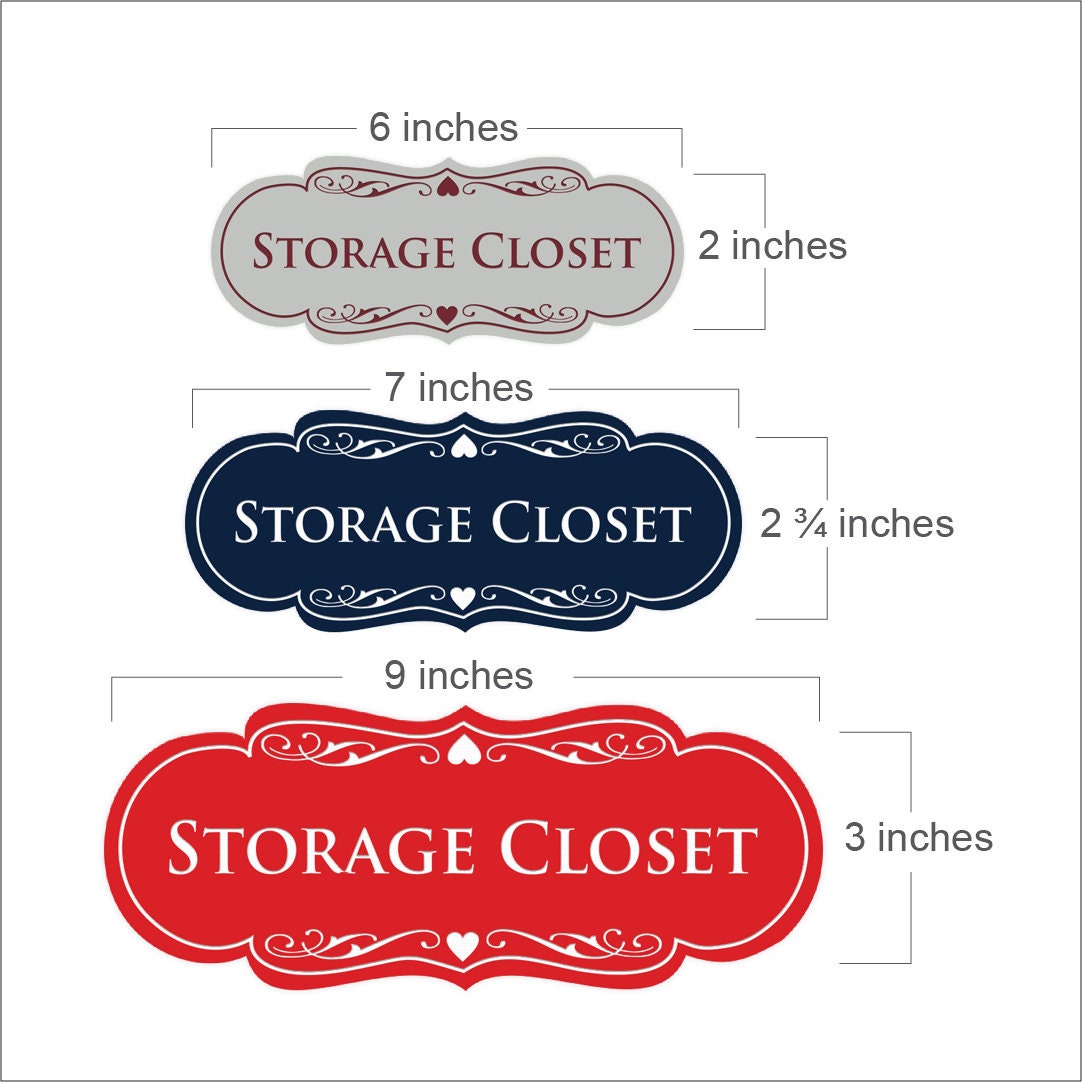 Signs ByLITA Designer Storage Closet Sign Etsy